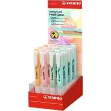 STABILO Szövegkiemelő display, 1-4 mm, STABILO Swing Cool, vegyes pasztell színek (TST275168) filctoll, marker