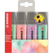 STABILO Szövegkiemelő készlet, 2-5 mm, STABILO BOSS original Pastel2, 4 különböző szín (TST7042) filctoll, marker