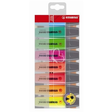 STABILO Szövegkiemelő készlet, 2-5 mm, STABILO &quot;Boss&quot;, 8 különböző szín filctoll, marker