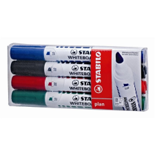 STABILO Táblamarker készlet, 1-5 mm, vágott, STABILO "Plan", 4 különbözõ szín filctoll, marker