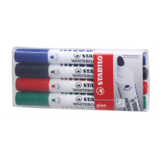 STABILO Táblamarker készlet, 2,5-3,5 mm, kúpos, STABILO "Plan", 4 különbözõ szín filctoll, marker