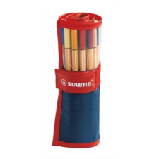 STABILO Tűfilc készlet, 0,4 mm, felcsavarható szett, STABILO "Point 88", 25 különböző szín filctoll, marker