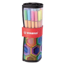 STABILO Tűfilc készlet, 0,4 mm, stabilo &quot;point 88 arty&quot;, 25 különböző szín filctoll, marker