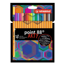 STABILO Tűfilc stabilo point 88 0,4mm 18db-os készlet filctoll, marker
