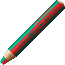 STABILO woody 3in1 duo, dupla színű hegy, piros/sötétzöld színes ceruza