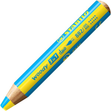 STABILO woody 3in1 duo, dupla színű hegy, sárga/azúrkék színes ceruza