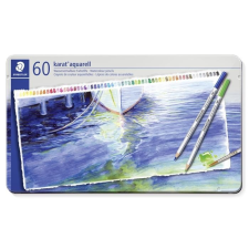 STAEDTLER Akvarell ceruza készlet, fém doboz, STAEDTLER "Karat 125", 60 különböző szín akvarell