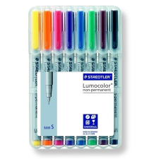 STAEDTLER Alkoholmentes marker készlet, OHP, 0,4 mm, STAEDTLER &quot;Lumocolor 311 S&quot;, 8 különböző szín filctoll, marker