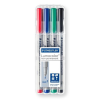STAEDTLER Alkoholmentes marker készlet, OHP, 0,6 mm, STAEDTLER "Lumocolor 316 F", 4 különböző szín