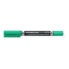 STAEDTLER Alkoholos marker, 0,6/1,5 mm, kúpos, kétvégű, STAEDTLER "Lumocolor® duo 348", zöld