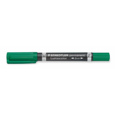 STAEDTLER Alkoholos marker, 0,6/1,5 mm, kúpos, kétvégű, staedtler &quot;lumocolor duo 348&quot;, zöld 348-5 filctoll, marker