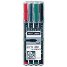 STAEDTLER Alkoholos marker, 0,6 mm, "318", 4 különböző szín filctoll, marker