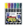 STAEDTLER Alkoholos marker készlet, 2-5 mm, STAEDTLER "Lumocolor 350", 6 különbözõ szín - TS350WP61...