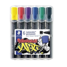 STAEDTLER Alkoholos marker készlet, 2-5 mm, STAEDTLER "Lumocolor 350", 6 különbözõ szín - TS350WP61... filctoll, marker