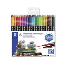 STAEDTLER Alkoholos marker készlet, kétvégű, 0,4/2,0 mm, STAEDTLER  Design Journey Twin-tip , 36 különböző szín filctoll, marker