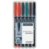 STAEDTLER Alkoholos marker készlet, OHP, 0,4 mm, STAEDTLER "Lumocolor 313 S", 6 különböző szín