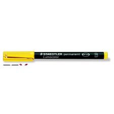 STAEDTLER Alkoholos marker, OHP, 1-2,5 mm, STAEDTLER &quot;Lumocolor 314 B&quot;, sárga filctoll, marker