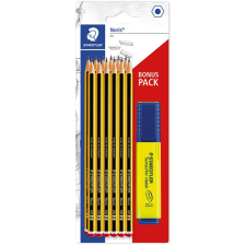 STAEDTLER Bleistifte HB Noris 120 Big Pack + 1 Textmarker retail (120 BK12P1) ceruza