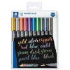STAEDTLER Design Journey Metallic Brush Dekormarker 1-6 mm kúpos 10 különböző metál szín