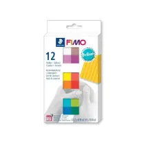 STAEDTLER FIMO Soft Brilliant Égethető gyurma készlet 12x25 g - 12 különböző szín gyurma