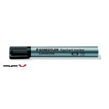 STAEDTLER Flipchart marker, 2-5 mm, vágott, STAEDTLER &quot;Lumocolor 356 B&quot;, fekete filctoll, marker