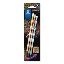 STAEDTLER Grafitceruza készlet, HB, STAEDTLER &quot;Norix® 181&quot;, 3 különböző szín ceruza