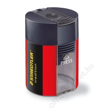 STAEDTLER Hegyező, egylyukú, tartályos, STAEDTLER, fekete-piros (TS511005) hegyező