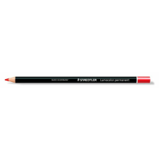 STAEDTLER Jelölőceruza, mindenre író, vízálló (glasochrom), STAEDTLER "Lumocolor 108 20", piros színes ceruza