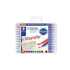 STAEDTLER Kalligrafikus marker készlet, Staedtler, Design Journey, kétvégű - 12 db filctoll, marker
