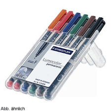 STAEDTLER Lumocolor 318 F 0,6mm Alkoholos marker készlet - 6 különböző szín filctoll, marker