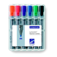 STAEDTLER Lumocolor 356 2mm Flipchart marker készlet - 6 szín filctoll, marker
