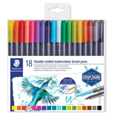 STAEDTLER Marsgraphic Duo akvarell toll, 18 színű, kétoldalas szett iskolai kiegészítő