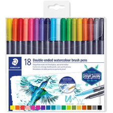 STAEDTLER Marsgraphic Duo ecsetfilcek - készlet, 18 db filctoll, marker