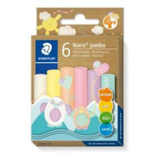 STAEDTLER Modellező gyurma készlet, STAEDTLER "Noris® jumbo 842", 6 különböző pasztell szín gyurma