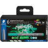 STAEDTLER MultiInk Pigment Arts brush pen 6er-Set grün&türki retail (371 C6-3)