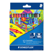 STAEDTLER Noris Club 1 mm Filctoll készlet -12 szín (325 C12) filctoll, marker