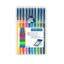 STAEDTLER Rostirón készlet, 1 mm, STAEDTLER &quot;Triplus&quot;, 10 k filctoll, marker