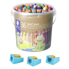 STAEDTLER Színes ceruza készlet, 3in1, hatszögletű Jumbo, Staedtler Noris Junior 140, ajándék 3 hegyezővel színes ceruza