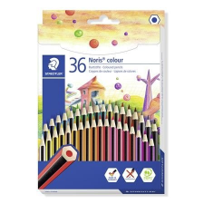 STAEDTLER Színes ceruza készlet, hatszögletû, STAEDTLER "Noris Colour 185", 36 különbözõ szín -... színes ceruza
