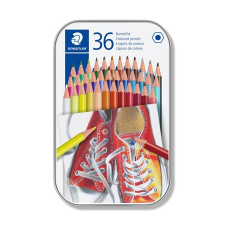 STAEDTLER Színes ceruza készlet, hatszögletű, fém dobozban, "175", 36 különböző szín (TS175M36) (TS175M36) ceruza