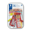 STAEDTLER Színes ceruza készlet, hatszögletű, fém dobozban, STAEDTLER 175, 36 különböző szín (TS175M36)