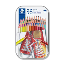 STAEDTLER Színes ceruza készlet, hatszögletű, fém dobozban, staedtler &quot;175&quot;, 36 különböző szín színes ceruza