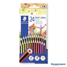 STAEDTLER Színes ceruza készlet, hatszögletű, STAEDTLER "Noris Colour 185", 24 különböző szín színes ceruza