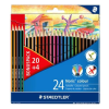 STAEDTLER Színes ceruza készlet, hatszögletű, STAEDTLER "Noris Colour", 20+4 különböző szín
