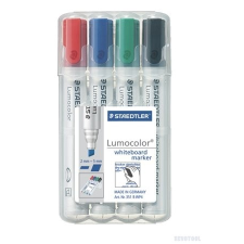 STAEDTLER Táblamarker készlet, 2-5 mm, vágott, STAEDTLER &quot;Lumocolor 351 B&quot;, 4 különböző szín filctoll, marker