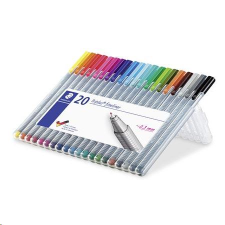 STAEDTLER "Triplus Box" Tűfilc készlet, 0,3 mm, 20 különböző szín (TS334SB20) (TS334SB20) filctoll, marker
