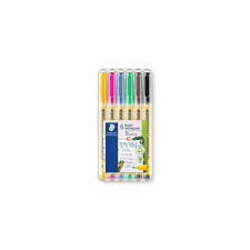 STAEDTLER Tűfilc készlet, 0,6 mm, STAEDTLER "Noris® 307", 6 különböző szín filctoll, marker