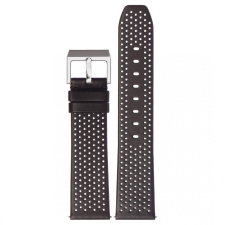 STAILER Premium Flex Perfo bőr óraszíj, fekete 22/20 L óraszíj