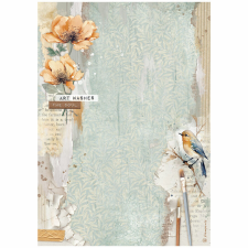 Stamperia A4 rizspapír csom. - Create Happiness Secret Diary bird kreatív papír