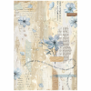 Stamperia A4 rizspapír csom. - Create Happiness Secret Diary blue flower
